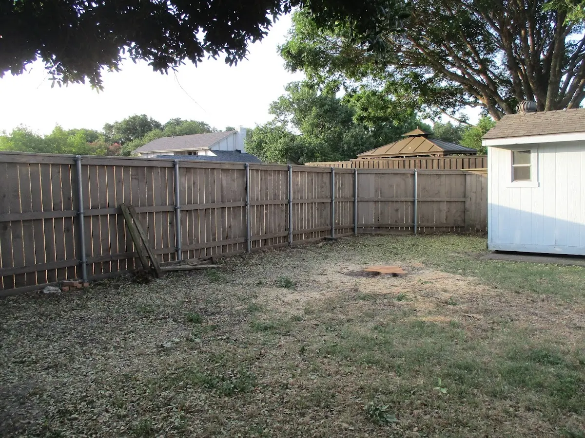 Cleared yard after professional tree removal in Midlothian